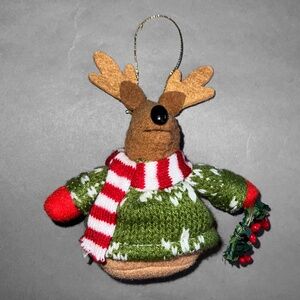 Christmas Reindeer Plush Ornament